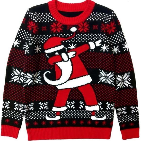Kungfu Dabbing Santa Sweater - Picture 1 of 6